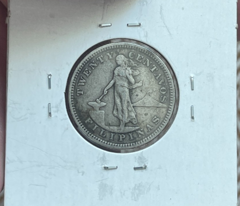 1904 S Philippines 20 Centavos - Silver - #1 L2