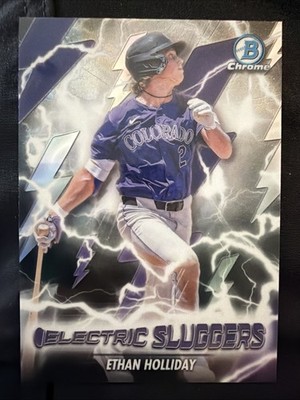 2026 Bowman Baseball Ethan Holliday Electric Sluggers Insert Refractor #ES-13