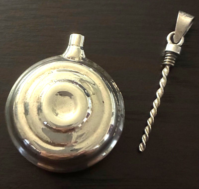 Sterling Silver Perfum Bottle Pendant