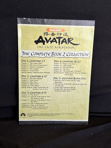 Avatar Last Airbender Book 2 Earth Complete Series DVD Set Nickelodeon Anime Fam - Picture 10 of 13