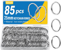 Caianwin SchlüSselringe 25Mm, Metall SchlüSselanhäNger Ringe FüR Basteln, Schmuc