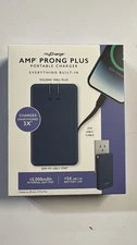 MyCharge AMP PRONG Plus 20W PD USB-C Portable Charger Built-In Plug and Cable..