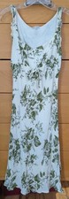 Reformation Sleeveless Ruffle Trim Strap Green Leaves Midi Dress Size Small