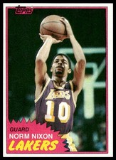1981-82 Topps #22 Norm Nixon Los Angeles Lakers