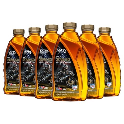ULTRA 1PLUS 4T 20W-50 Full Synthetic Motorcycle Oil API SN JASO 6 QTS 