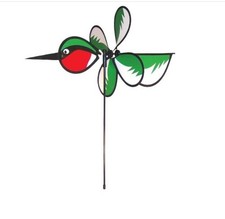 BABY HUMMINGBIRD WIND SPINNER WHIRLIGIG WINDMILL YARD GARDEN PATIO DECOR ITB2811