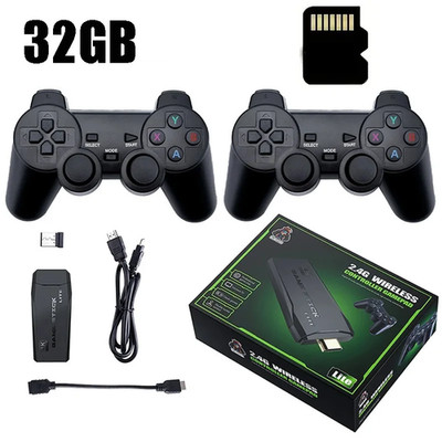 4K Game Stick Lite Video Game Console Double Handheld 64/32GB Wireless Controlle