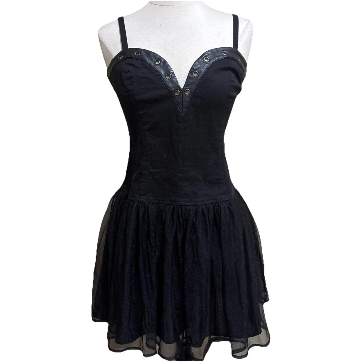 royal bones by tripp black lace dress Royal Bones by Tripp NYC Black Flocked Skull Lace Emo Goth Dress XL