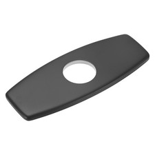 Faucet Deck Plate, 6" 304 Stainless Steel Black