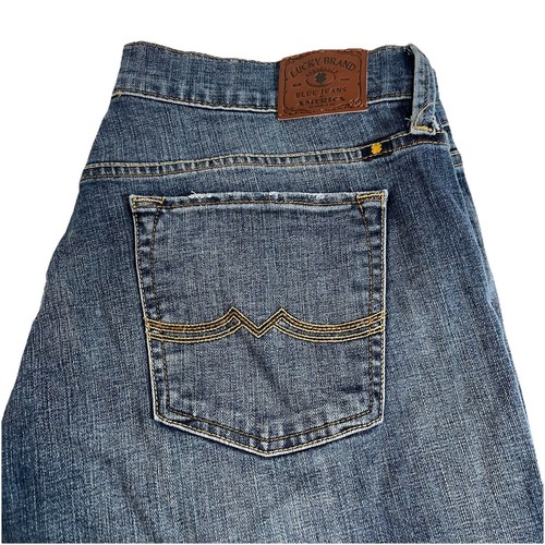 Lucky Brand Sweet Crop Mid Rise Stretch Jeans Womens Size 14 / 32 Blue Denim - Picture 4 of 10
