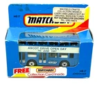 Matchbox Lesney Superfast 17 Titan London Bus blue "Ascot Drive Open Day" mib!
