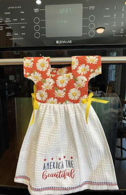 NEW Handmade Oven Door Towel Dress Lot of 5 Rooster Cat Dog USA Wildlife Kitchen