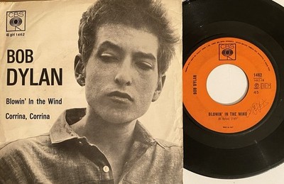 Bob Dylan - Blowin  in the wind Italy CBS original 7'' 45rpm 1965