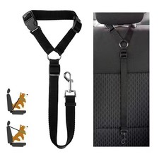 Pet Dog Cat Seat Belts, Car Headrest Restraint Adjustable Safety Leads Vehicle