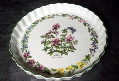 Vintage 1990 Royal Worcester Herbs 'Wilder Thymian' Kuchen/Quiche Schale 26 cm 10,5 Zoll