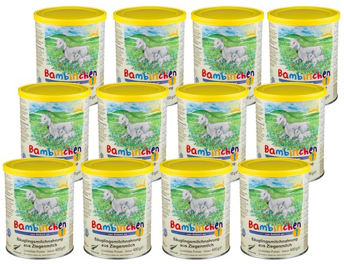 Bambinchen 1 Säuglingsnahrung, 12 Dosen, Ziegenmilch Babynahrung (37,93€/kg) - Bild 1 von 3