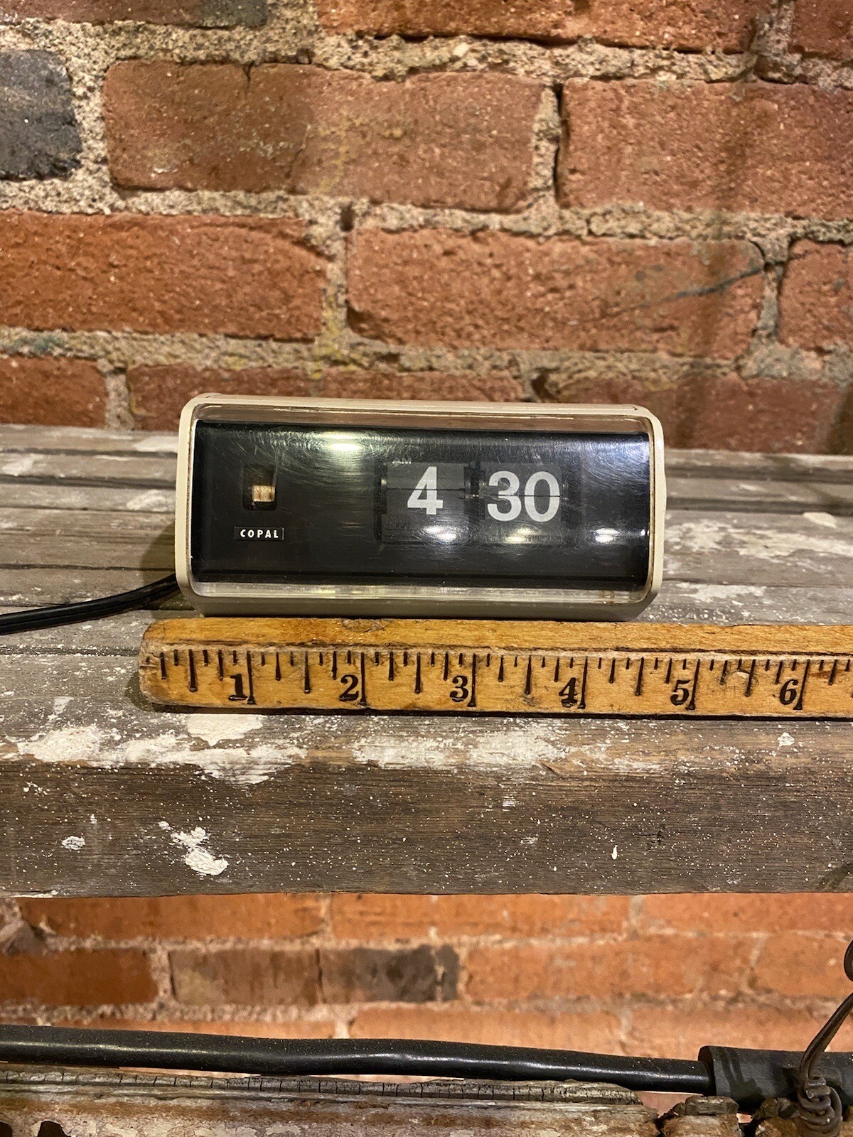Mid Century White Copal 222 Flip Clock Works Space Age eBay