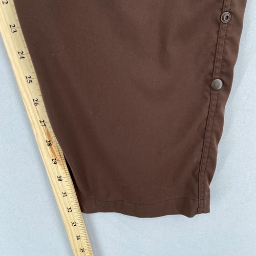 prAna Breathe Belted Hiking Convertible Cargo Pant Mens Medium 32 Inseam Brown - Picture 7 of 13