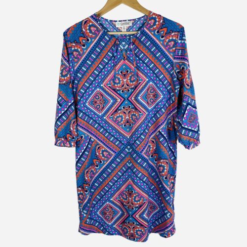 Coolibar Tunic Dress Geometric Print  UPF 50+ Siz… - image 1