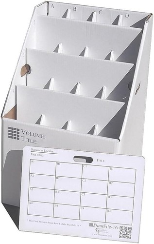 Advanced Organizing Systems 16 Slot Rolled Document Filing Box - Picture 2 of 5