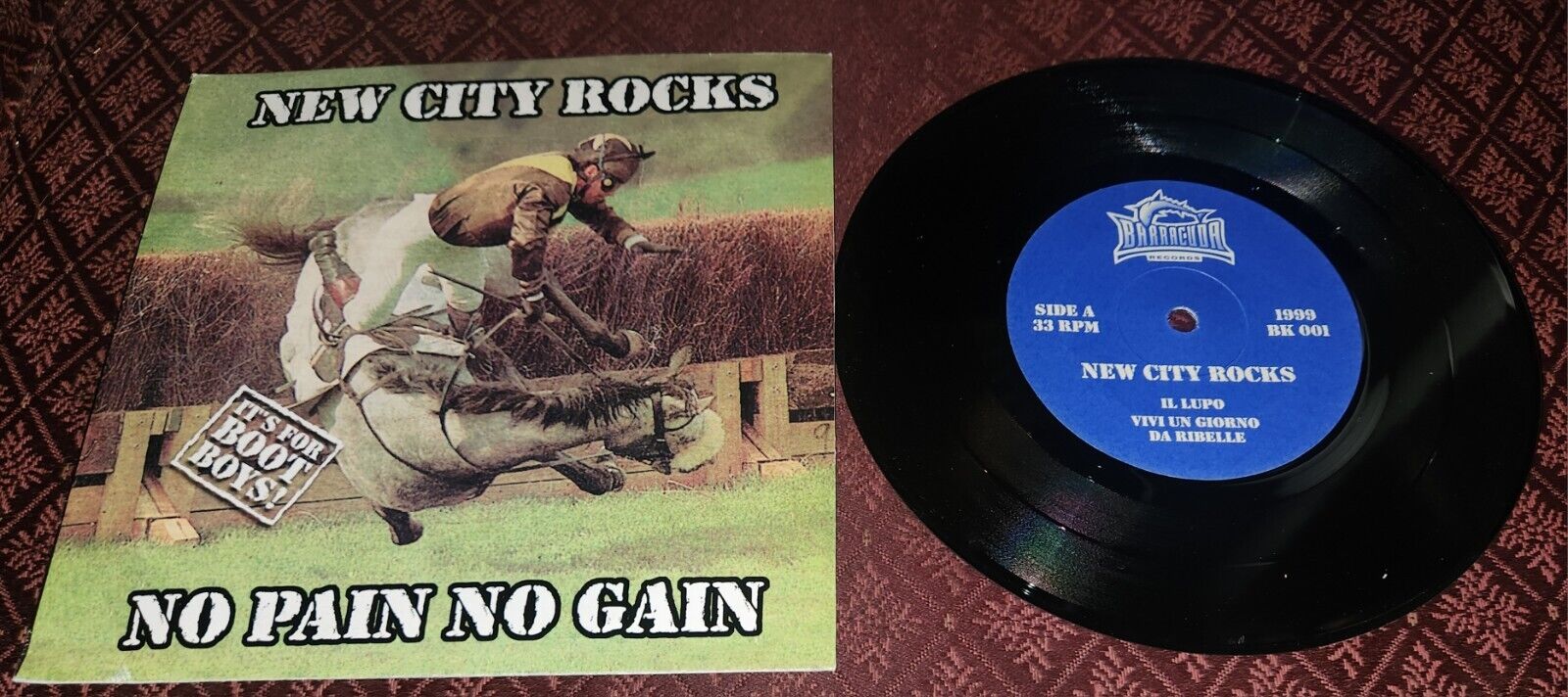 New City Rocks No Pain No Gain 7" EP Punk Oi ISD ADL 122 Verde Bianco Rosso /400