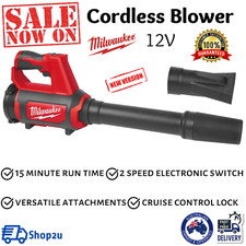 GENUINE Milwaukee M12BBL-0 12V Li-ion Cordless Compact Blower w/ Attachment AU