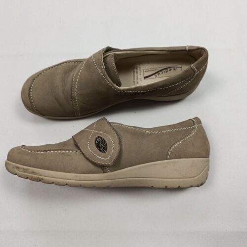 Medicus Damen Halbschuhe Beige Klett Gr.40,5 (UK7) Weite G