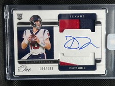 2021 Panini One Encased Sealed Davis Mills Patch Auto #104/199 ROOKIE TEXANS GEM