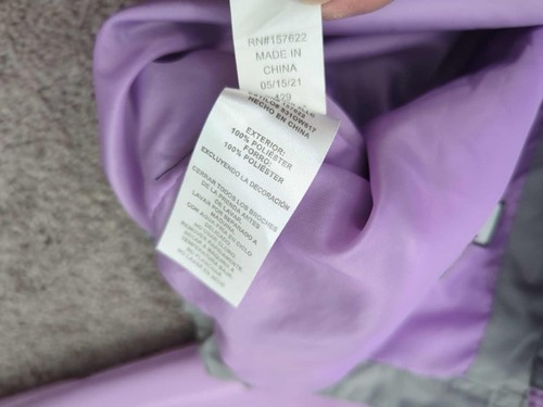 Eddie Bauer Full Zip Jacket Youth Girls 14/16 Purple Hooded Windbreaker Outdoor - Picture 7 of 10
