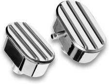 Finned Oval Polished Aluminum Valve Cover Breather Caps One With Pcv Nostalgic
