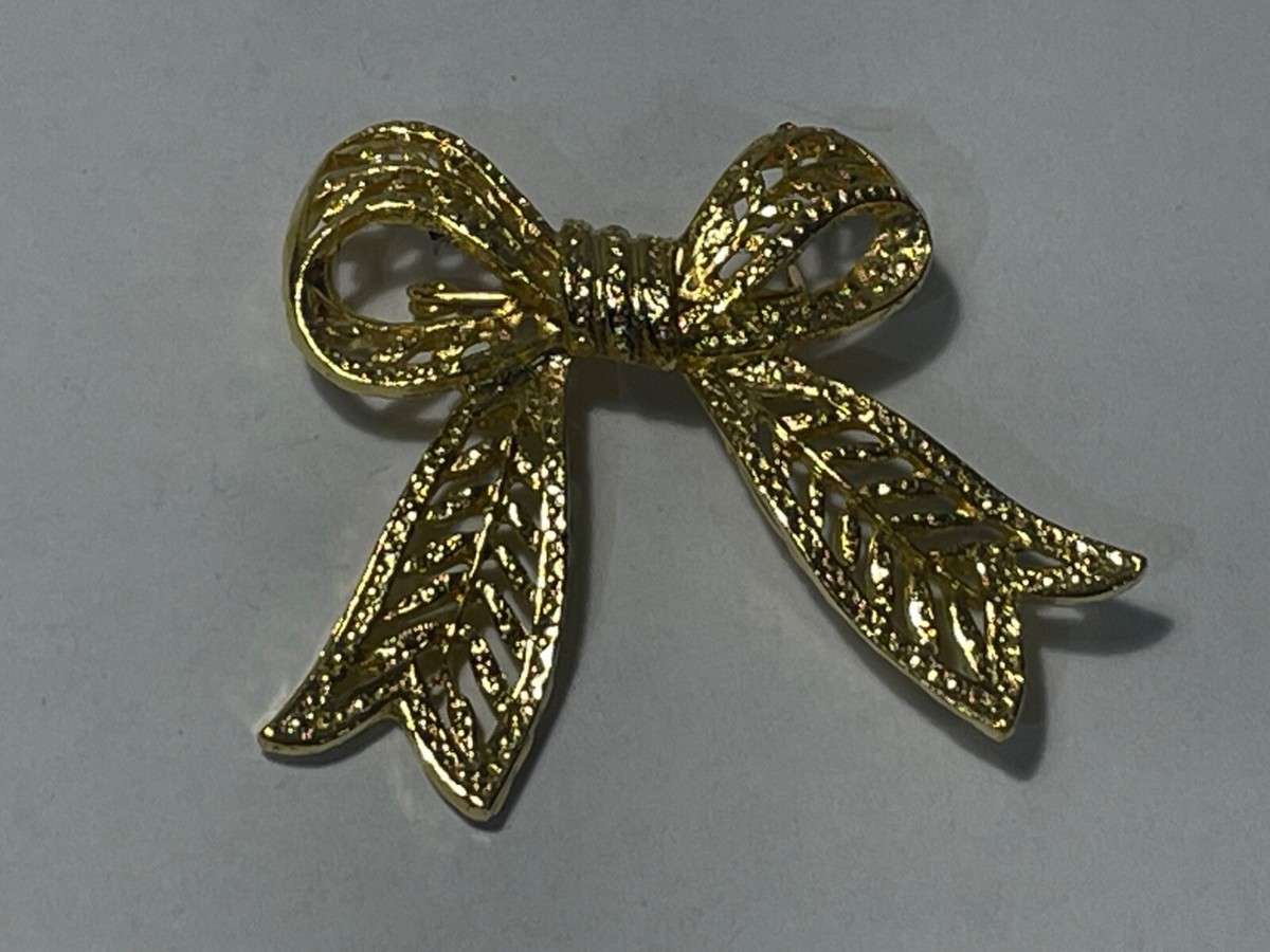 Broche Nœud Signée Monet - Très Jolie - Occasion - Bijou Vintage