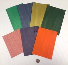 1 Lot Of 7pcs Miscellaneous Dyed Raw Veneer Shorts, Lot #235