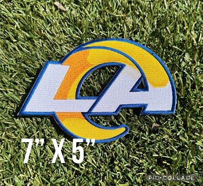 Los Angeles Rams BIGGEST 7  Patch Iron On Embroidered US SELLER