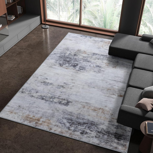 Abstract Area Rug Modern Washable Rug Soft Non Slip Rug Low Pile for Bedroom Liv