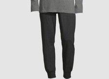 40 Hanes Men's Gray French Terry Casual Jogger Lounge Pants Sleepwear Size L