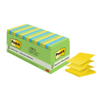 Post-it Dispenser Pop-up Notes 3 in X 3 in Floral Fantasy 18Pads School and Work
