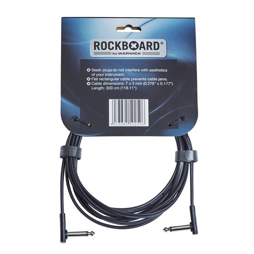RockBoard Flat Instrument Cable, 3 m / 9.8 ft., Angled/Angled Connectors - Picture 3 of 4