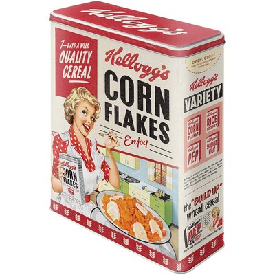 Retro Vorratsdose XL 4 l Kellogg's   Corn Flakes Quality Cereal   Geschenk-Id...