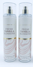 2 BATH  BODY WORKS FRESH VANILLA BLOSSOMS FINE FRAGRANCE BODY MIST 8 oz NEW