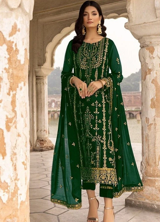 Details 247+ bottle green salwar suit latest