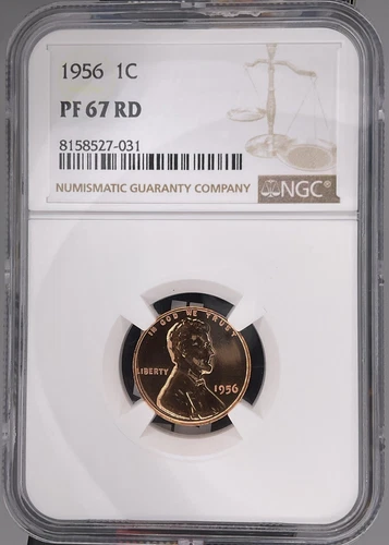 1956 Proof 67red Beautiful Ngc Graded Lincoln Wheat Cent