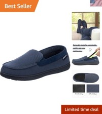 Breathable Men's Moccasin Slippers with Removable EVA Insole for All-Day Comfort