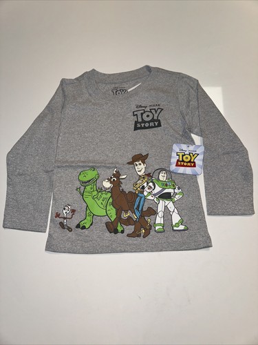 Little Boys Size 4T DISNEY PIXAR TOY STORY Long-Sleeve Gray Tee