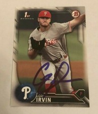 COLE IRVIN SIGNED 2016 BOWMAN DRAFT PROSPECT ROOKIE CARD AUTO