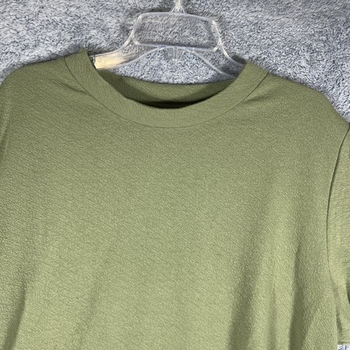 Avia Women's Olive Green Textured Long Sleeve Tee Thumbholes Size XXXL - Picture 2 of 17