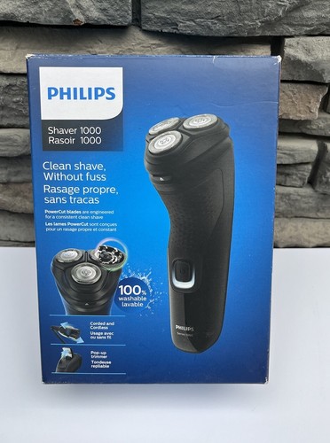 Philips Electric Shaver Series 1000 W/ Pop-Up Trimmer Black Brand New Sealed