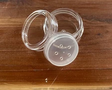 5 gram (1430 count) Cosmetic Jars Plastic Containers Clear Lid base/lid/sifter 