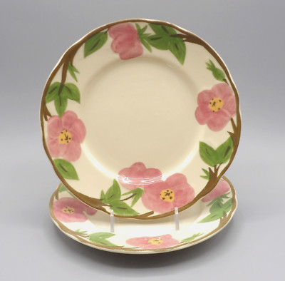 Desert Rose by Franciscan Salad Plates China Backstamp Lot of 2