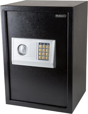 Stalwart Digital Electronic Steel Lock Safe Box Keypad & Manual Override Keys