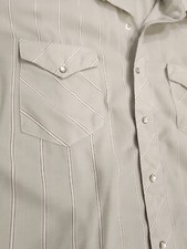 Vtg Wrangler Cowboy Cut Pearl Snap Shirt 16.5 x 35 Striped X-Long Tails